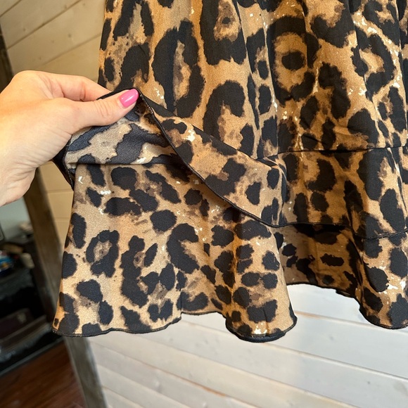 Cupshe | Leopard Print Drawstring Ruffled Skirt - Picture 4 of 7